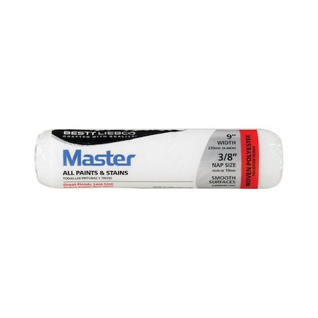 Protectionpro Master Woven 0.38 x 9 in. Paint Roller Cover for Smooth, White PR3331392